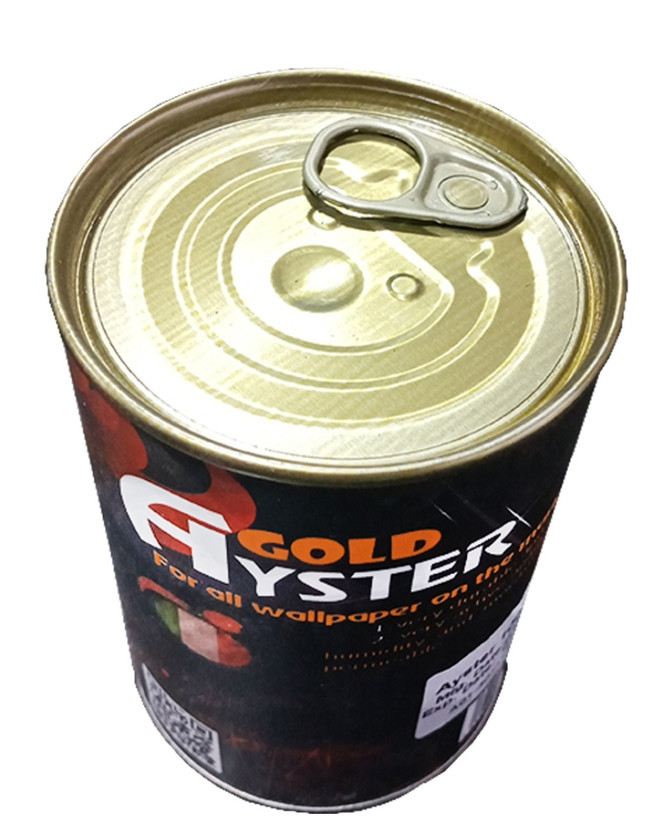 تصویر چسب کاغذ دیواری آیستر گولد 100گرمی برای 8 رول کاغذ 5 متری از بالا