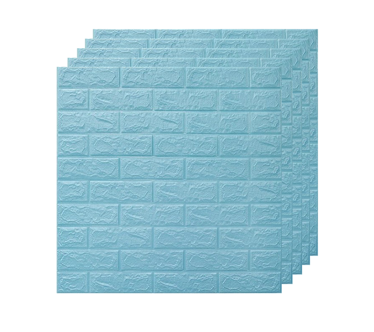 تصویر دیوارپوش فومی پشت چسبدار 70*77 (طرح آّبی روشن)