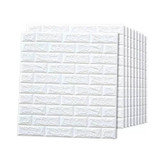 دیوار پوش فومی پشت چسبدار 70*77 سفید