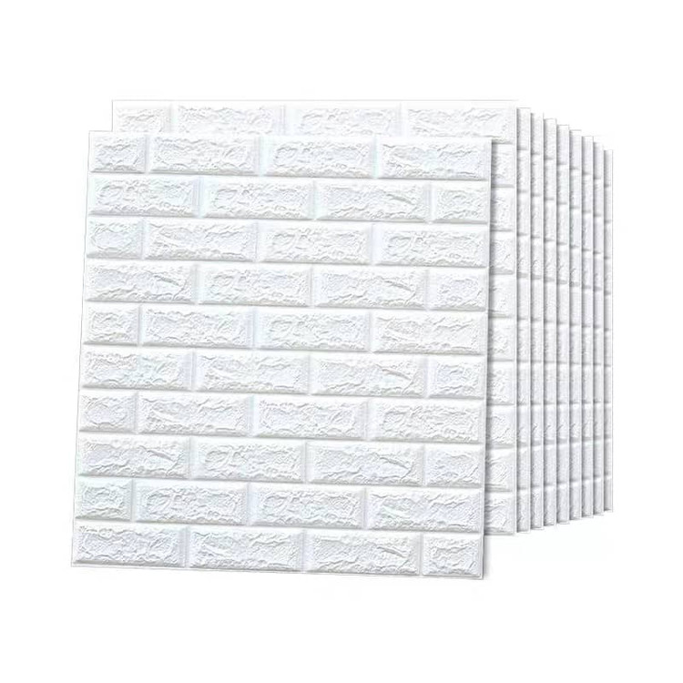 دیوار پوش فومی پشت چسبدار 70*77 سفید