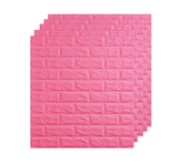 دیوارپوش فومی پشت چسبدار70*77 (طرح صورتی تیره)